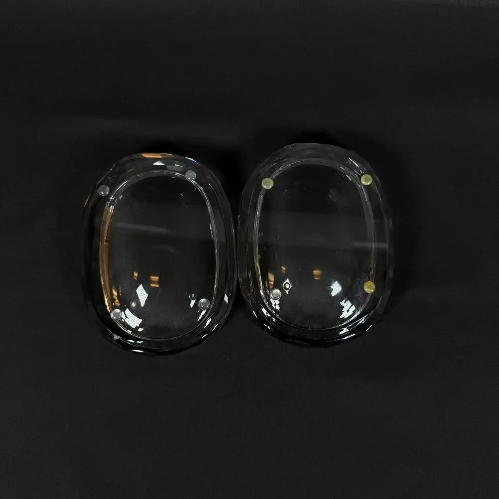 Lot of 2 Oleg Cassini Saks Fifth Avenue Crystal Glass Oval SOAP Dish 4.5